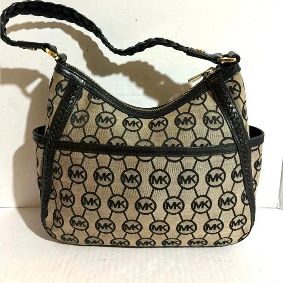 Michael kors MK signature print canvas shoulder handbag - Picture 2 of 11